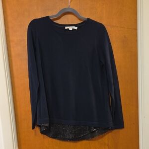 Boden Navy Knit Top